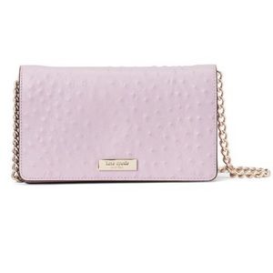 NWOT Kate Spade Lavender Ostrich Crossbody